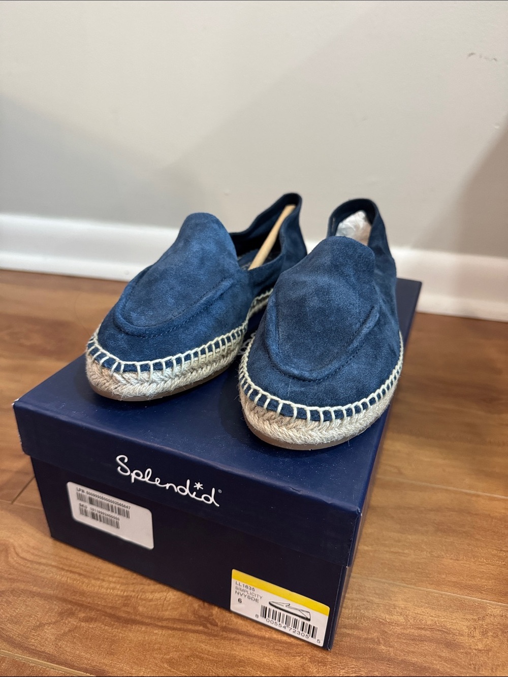 Splendid Navy Suede Espadrille Slip-Ons